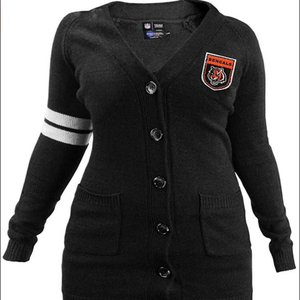 Cincinatti Bengals Women's NFL Varsity Button Up Cardigan